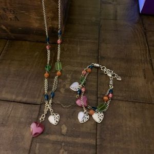 Brighton silver and multi colored bead necklace